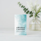 Blauwgroene textuur achtergrond visitekaartje (Staand voorkant)