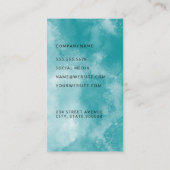 Blauwgroene textuur achtergrond visitekaartje (Achterkant)