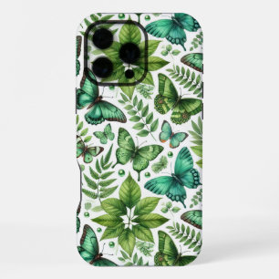 Blauwgroene Vlinders iPhone 16 Pro Max Hoesje