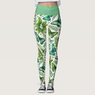 Blauwgroene Vlinders Leggings