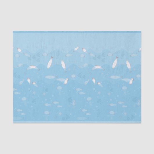 Blauwgroevetpapier voor de Oceaan Tissuepapier (Voorkant)