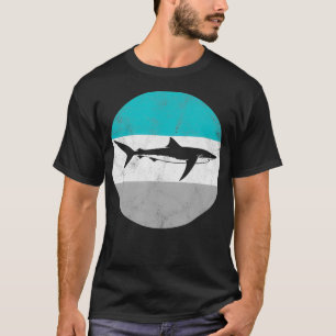 Blauwhaaienretro-cadeau voor mannen of jongens t-shirt