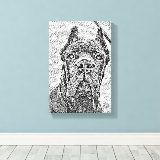 Blauwhond van Corso corsa Canvas Afdruk (Insitu (Houten vloer))