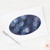 Blauwkeh-lampjes Ovale Sticker (Envelop)