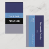 Blauwkleurblok Classy    ProfessionalNavy Blue Visitekaartje (Voorkant / Achterkant)
