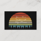 Blauwkleurige zonsilhouetbomen Thunder_Cove Visitekaartje (Voorkant)