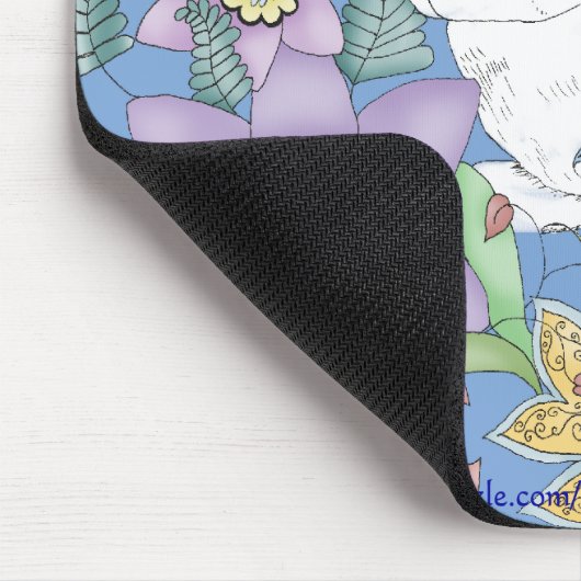 Blauwkonijn Mousepad Muismat (Hoek)