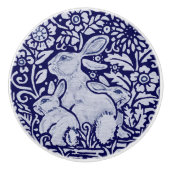 Blauwkonijnenfamilie Drager Pull Knob Dedham Keramische Knop (Voorkant)