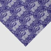 Blauwkonijnenvogelcirkel Morris Style Pattern Tissuepapier (Detail)