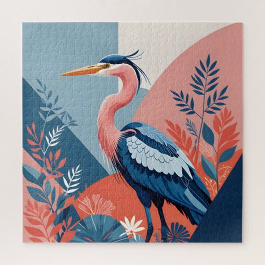 blauwkuifreiger puzzel (Verticaal)
