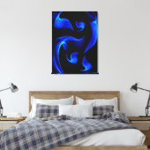 Blauwlichte extravaganza — omhulde canvas afdrukke afdruk (Insitu (Slaapkamer))