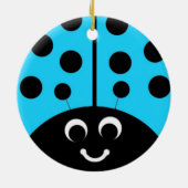 blauwlieveheersbeestje keramisch ornament (Achterkant)