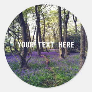 Blauwmakreel bos Floral modern elegant Prachtig Ronde Sticker