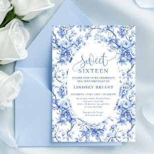 Blauwmarine Rozen Digitale Bloemen Sweet Sixteen Kaart