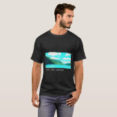 Blauwmeer Nieuw-Zeelands meer Tikatipu T-shirt (Voorkant volledig)