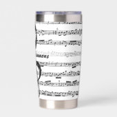 Blauwmuziek op maat geïsoleerde drinkbeker (Achterkant)