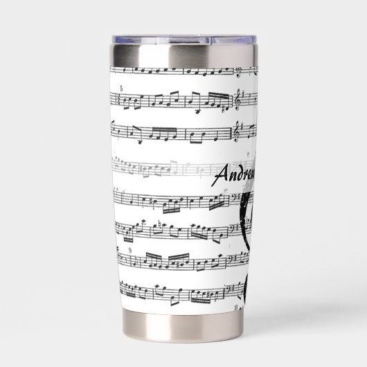 Blauwmuziek op maat geïsoleerde drinkbeker (Voorkant)