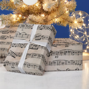 Blauwmuziek op oud papier