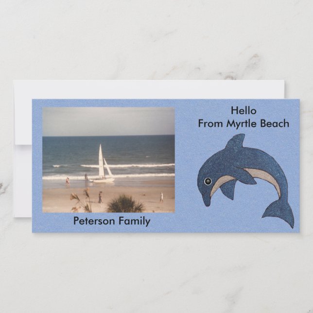  blauwoceaandolfijnentekening Gepersonaliseerd (Voorkant)