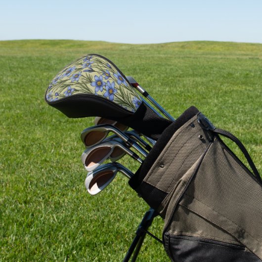 Blauwogig grasbloempatroon golfheadcover (Insitu)