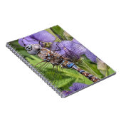 Blauwogige darner libel op bloem notitieboek (Rechterzijde)