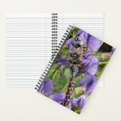 Blauwogige darner libel op bloem notitieboek (Binnen)