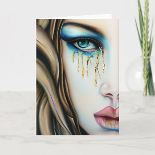 Blauwogige Godin met Gouden Tranen Kaart