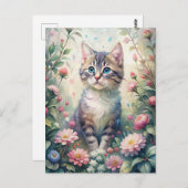 Blauwogige kitten briefkaart (Voorkant / Achterkant)