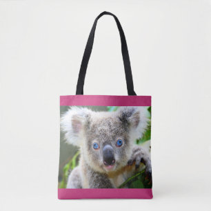 Blauwogige Koala-Canvas tas