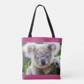 Blauwogige Koala-Canvas tas (Achterkant)