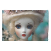 Blauwogige  pop, kussensloop (Achterkant)