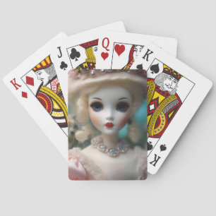 Blauwogige pop, pokerkaarten