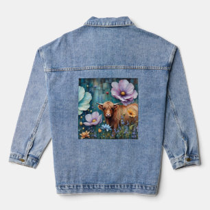 Blauwoog Hooglandrund Bloemrijk Kleurrijk Cosmos Denim Jacket