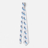 Blauwpaardensilhouet Stropdas (Achterkant)