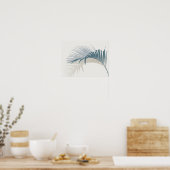 Blauwpalmblad met schaduw poster (Keuken)