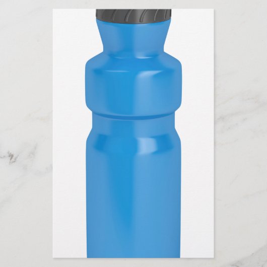 Blauwplastic flesje briefpapier (Voorkant)
