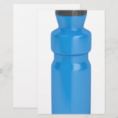 Blauwplastic flesje briefpapier (Voorkant / Achterkant)