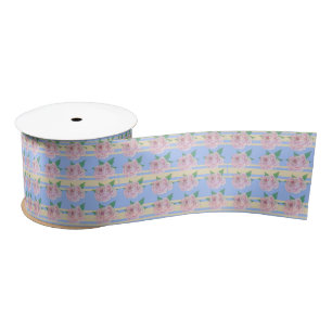 Blauwregent Rozen Satin Ribbon Lint