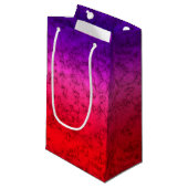 Blauwrode ombre klein cadeauzakje (Voorkant Gekanteld)