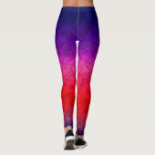Blauwrode ombre leggings (Achterkant)