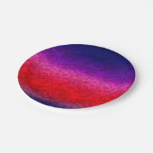 Blauwrode ombre papieren bordje (Gekanteld)