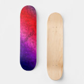 Blauwrode ombre skateboard (Voorkant)