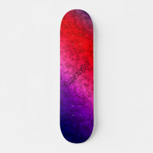 Blauwrode ombre skateboard