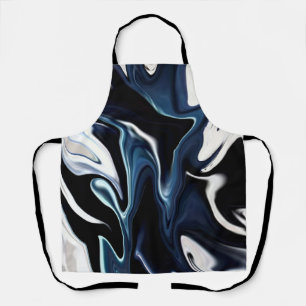 Blauwrood patroon schort