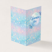 Blauwroze gradiënt Sterrenachtergrond Visitekaartjes (Buitenkant)