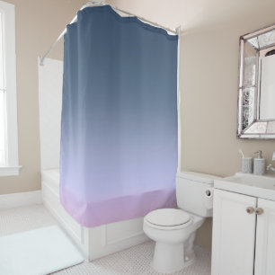 Blauwroze ombre . douchegordijn