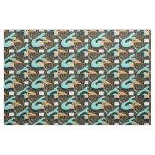 blauwstaartmermaispatroon stof (Fat Quarter)