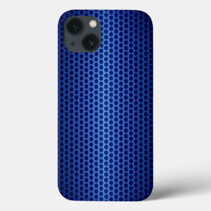 Blauwstalen metalen gat iPhone 13 hoesje