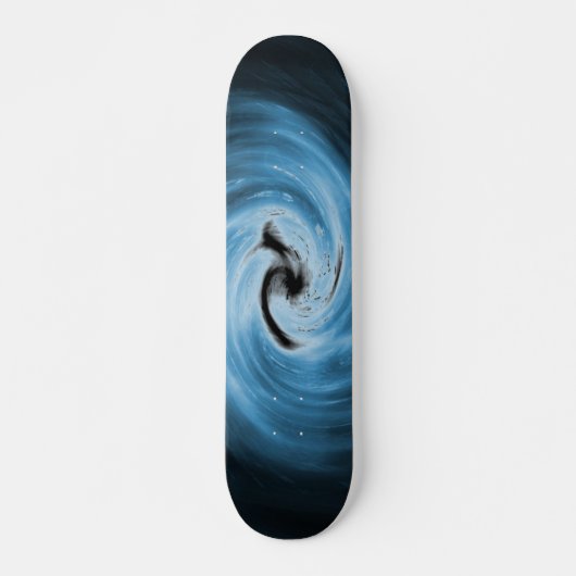 Blauwstalen skateboard (Voorkant)