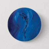Blauwstamdolfijn Ronde Button 5,7 Cm (Voorkant)